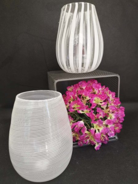 murano white glasses