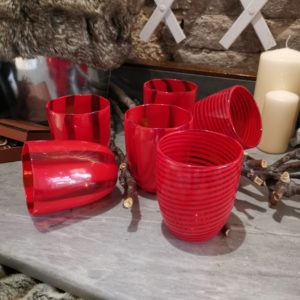 murano red glasses