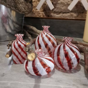 SET OF 4 SMALL GLASS BOTTLES