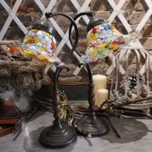 COPPIA LAMPADE VETRO DI MURANO