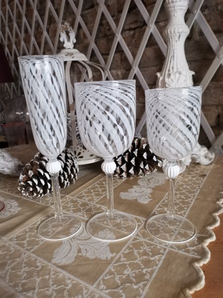 murano glass goblets